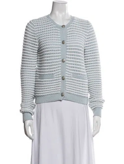 Pre-owned Rag & Bone Striped Crew Neck Sweater In Blue