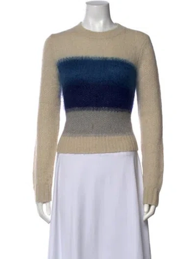 Pre-owned Rag & Bone Striped Crew Neck Sweater In Blue