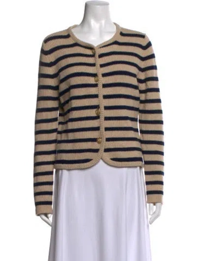 Pre-owned Rag & Bone Striped Crew Neck Sweater In Blue/neutrals