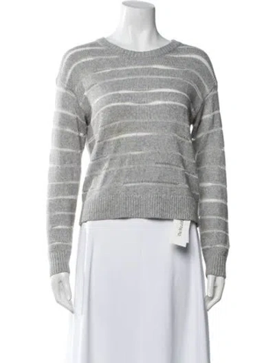 Pre-owned Rag & Bone Striped Crew Neck Sweater In Grey