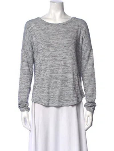 Pre-owned Rag & Bone Striped Crew Neck Sweater In Grey