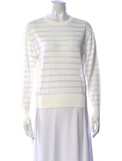 Pre-owned Rag & Bone Striped Crew Neck Sweater In Grey
