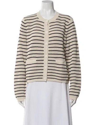 Pre-owned Rag & Bone Striped Crew Neck Sweater In Neutral