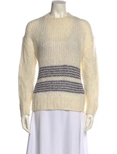 Pre-owned Rag & Bone Striped Crew Neck Sweater In Neutral