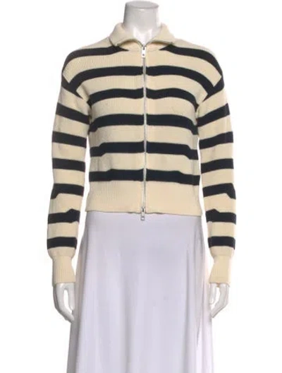 Pre-owned Rag & Bone Striped Crew Neck Sweater In Neutral