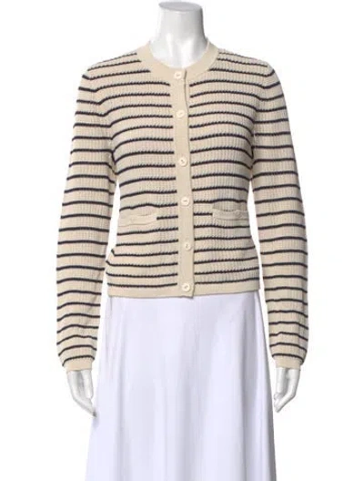 Pre-owned Rag & Bone Striped Crew Neck Sweater In Neutral