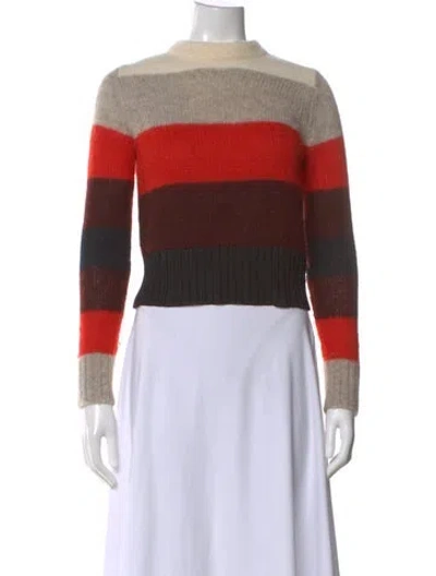 Pre-owned Rag & Bone Striped Crew Neck Sweater In Neutral