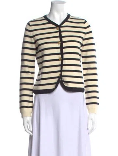 Pre-owned Rag & Bone Striped Crew Neck Sweater In Neutral