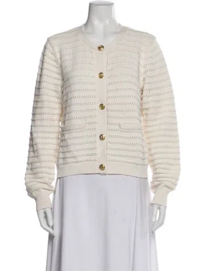 Pre-owned Rag & Bone Striped Crew Neck Sweater In Neutral