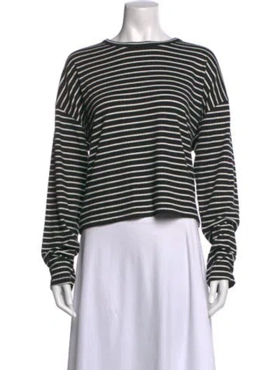 Pre-owned Rag & Bone Striped Crew Neck Sweater In Neutral