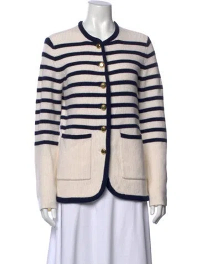 Pre-owned Rag & Bone Striped Crew Neck Sweater In Neutral