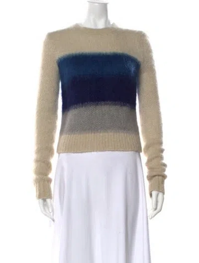 Pre-owned Rag & Bone Striped Crew Neck Sweater In Neutrals