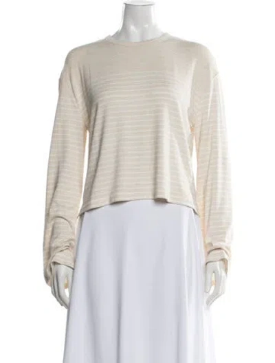 Pre-owned Rag & Bone Striped Crew Neck Sweater In Neutrals