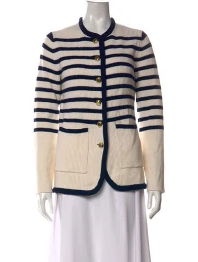 Pre-owned Rag & Bone Striped Crew Neck Sweater In Neutrals