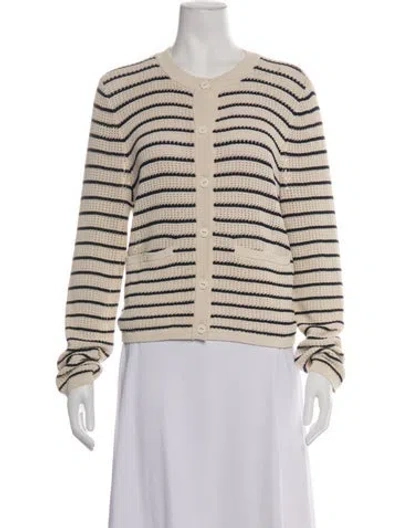 Pre-owned Rag & Bone Striped Crew Neck Sweater In Neutrals