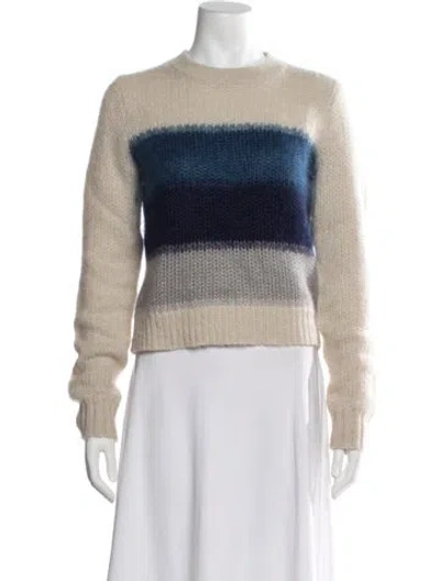 Pre-owned Rag & Bone Striped Crew Neck Sweater In Neutrals