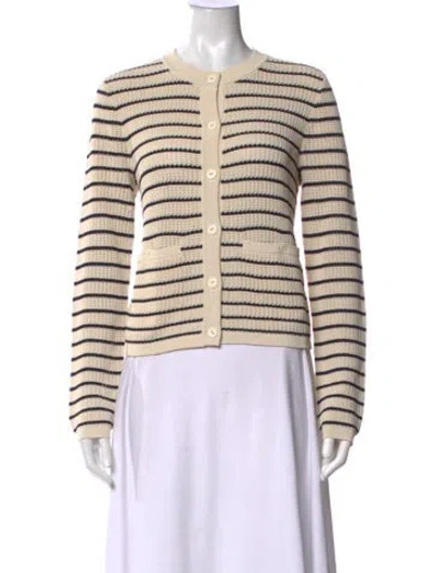 Pre-owned Rag & Bone Striped Crew Neck Sweater In Neutrals