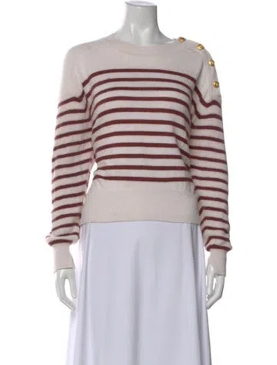 Pre-owned Rag & Bone Striped Crew Neck Sweater In Pink