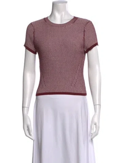 Pre-owned Rag & Bone Striped Crew Neck Sweater In Pink