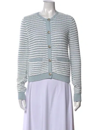 Pre-owned Rag & Bone Striped Crew Neck Sweater W/ Tags In Blue