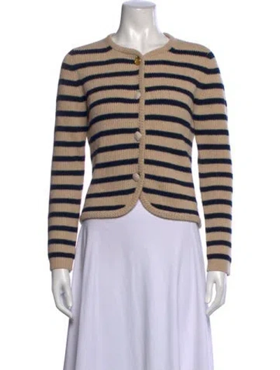 Pre-owned Rag & Bone Striped Crew Neck Sweater W/ Tags In Blue/neutrals