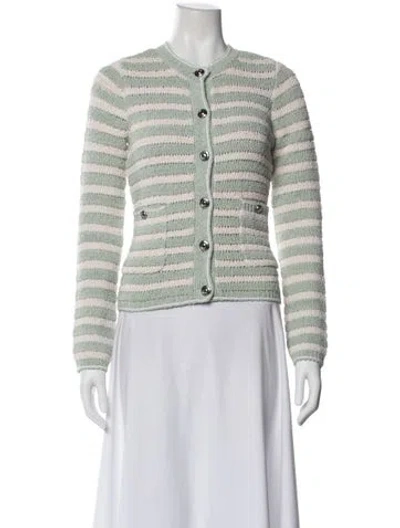 Pre-owned Rag & Bone Striped Crew Neck Sweater W/ Tags In Green