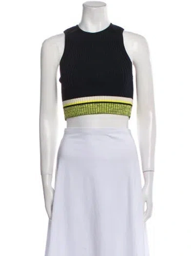 Pre-owned Rag & Bone Striped Crew Neck Sweater In White