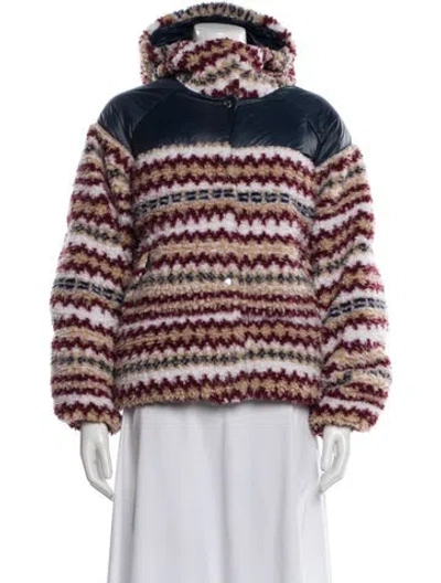 Pre-owned Rag & Bone Striped Down Jacket In Blue