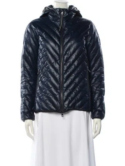 Pre-owned Rag & Bone Striped Down Jacket In Blue