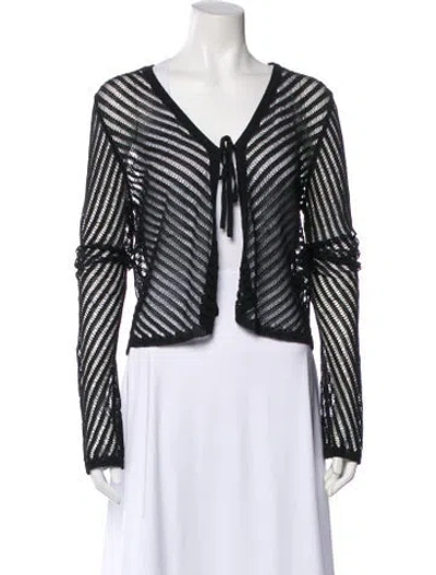 Pre-owned Rag & Bone Striped Evening Jacket In Black