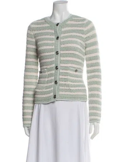 Pre-owned Rag & Bone Striped Evening Jacket W/ Tags In Green