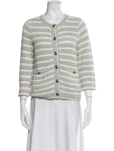 Pre-owned Rag & Bone Striped Jacket In Green
