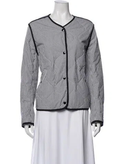 Pre-owned Rag & Bone Striped Jacket In White