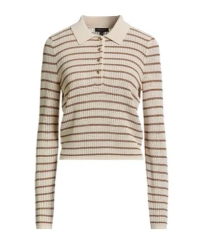 Rag & Bone Striped Light Knitted Sweater In Neutral