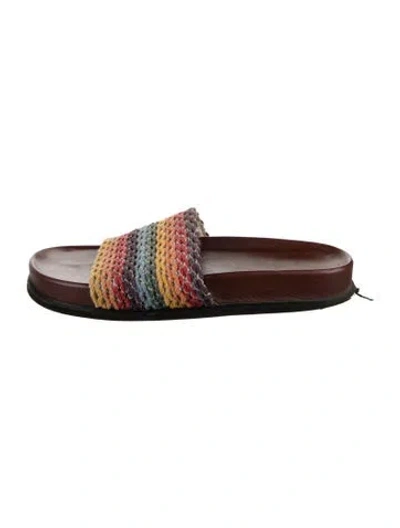Pre-owned Rag & Bone Striped Mules In Brown