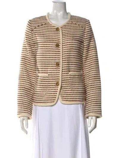 Pre-owned Rag & Bone Striped Open Front Sweater In Multi