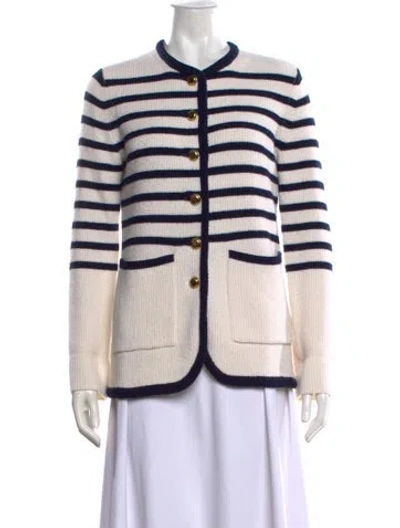 Pre-owned Rag & Bone Striped Open Front Sweater In Multicolor