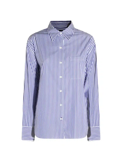 Rag & Bone Striped Pocket Shirt In Blue