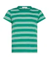 Rag & Bone Striped Printed Tshirt In Green