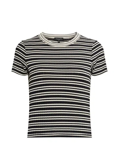 RAG & BONE STRIPED RIBBED T-SHIRT