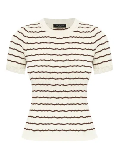 RAG & BONE STRIPED RIBBED TOP