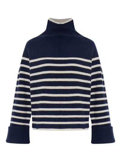 RAG & BONE STRIPED ROLL-NECK SWEATER