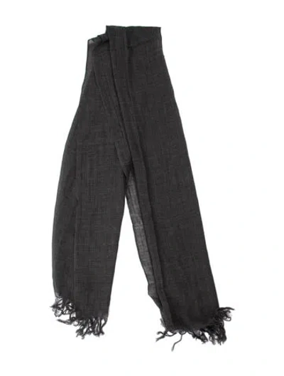 Pre-owned Rag & Bone Striped Scarf In Gray