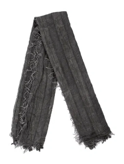 Pre-owned Rag & Bone Striped Scarf In Grey
