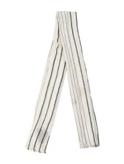 Pre-owned Rag & Bone Striped Scarf In Neutral