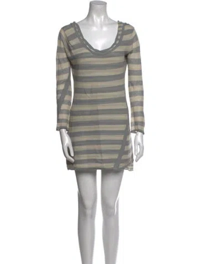 Pre-owned Rag & Bone Striped Scoop Neck Sweater In Multi