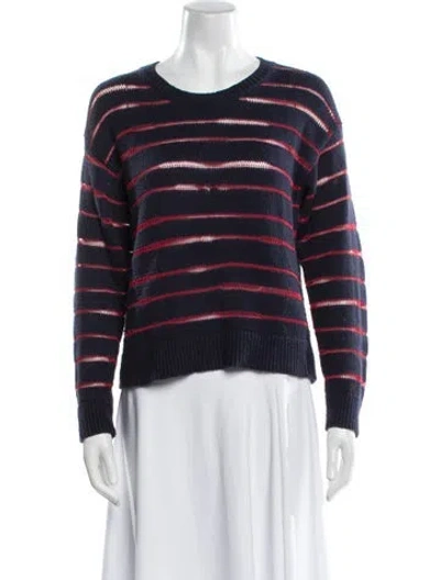 Pre-owned Rag & Bone Striped Scoop Neck Sweater In Multi
