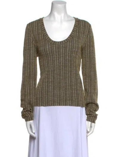 Pre-owned Rag & Bone Striped Scoop Neck Sweater In Multi