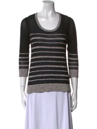 Pre-owned Rag & Bone Striped Scoop Neck Sweater In Multi