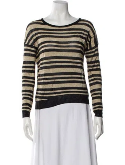 Pre-owned Rag & Bone Striped Scoop Neck Sweater In Multi